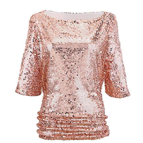 plus size pink sequin top