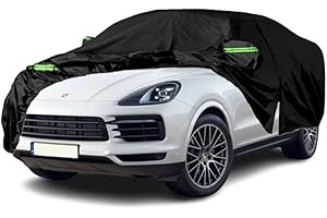 LTDNB Waterproof Car Covers Compatible with 2009-2023 Porsche Cayenne, All Weather Custom-fit Car Cover with Zipper Door for Rain Snowproof UV Windproof Protection All Weather Car Cover