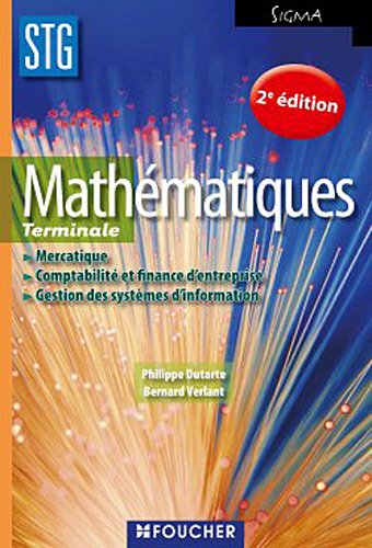 Mathématiques, terminales STG