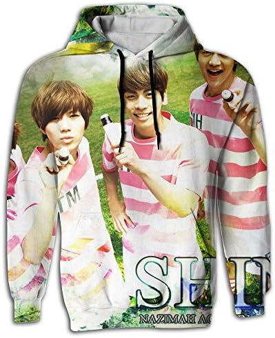 Yz Linna Unisex 3D Printed Hoodies Shinee Pockets Hoodie Sweatshirts Plus Velvet Clever For Mens Womens