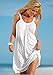 Women's Fashion Spring Summer Pure Color Beach Mini Sundress Medium White