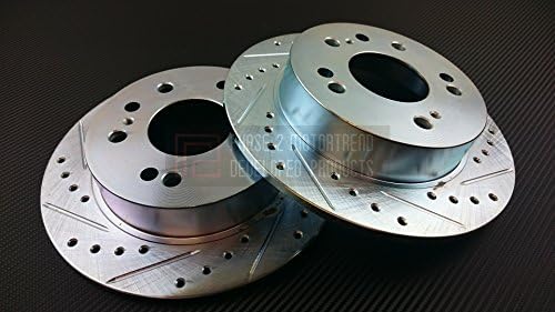 P2M Nissan 1989-98 240SX Slotted / Drilled Rear Brake Rotors (4 & 5-114.3 PCD)