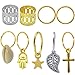 YSLF 85pcs Hair Jewelry Rings Decorations Pendants, Beads Accessories Rings Braid Cuff Hair Decoration for Hair (Assorted Patterns)