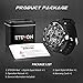 ETEVON Men’s ‘Air Force’ Stylish Big Face Analog Digital Watch with Soft & Light Silicone Band - Dual Time Zone - 30M Waterproof - EL Backlight, Fashion Military Outdoor Sport Watches for Men - Black