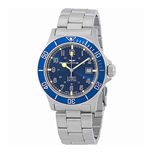 Glycine combat sub automatic blue dial mens watch gl007…