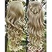 SIMUSTY 9colors 3/4 Half Hair Extensions,Body Wave Wigs,Synthetic Hair Extensions,wig Stand Gift 27T613