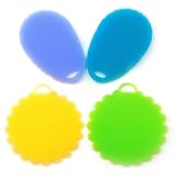 Mizzuco Brush Mat Better Cleaning Dishwashing Silicon Mildew-Free Sponges (Pack of 4), 4 Piece