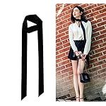 1PCS Black Long 200cm/2.18 Yards Multifunction Women Lady Girl Skinny Thin Chiffon Long Tie Scarf -Silk Scarves Bag Band Belt Neckerchief for Spring Summer 1PCS Black Long 200cm/2.18 Yards Multifunction Women Lady Girl Skinny Thin Chiffon Long Tie Scarf -Silk Scarves Bag Band Belt Neckerchief for Spring Summer