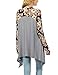 YesFashion Women Floral Print Stitching Irregular Hem Loose Cardigan