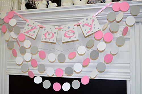 Amazon Com Children S Name Banner Personalized Name Sign Polka