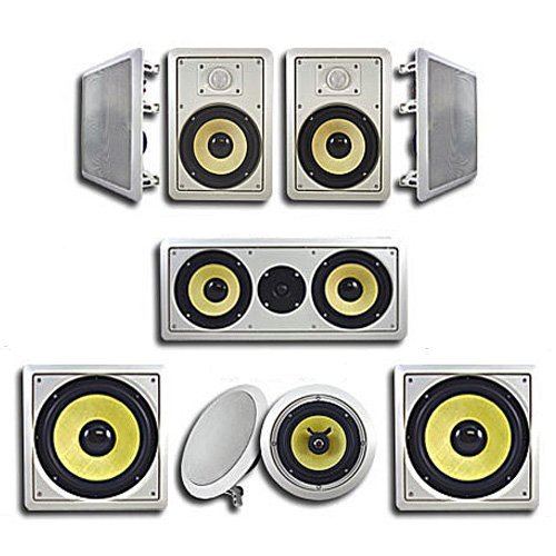 Acoustic Audio HD726 in-Wall/Ceiling Home Theater Surround 7.2 Speaker System