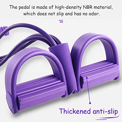 Pahajim-4-Tube-Foot-situp-PedalMulti-Function-Resistance-Tension-RopeYoga-Strap-Elastic-Pull-Rope-Fitness-Equipment-for-AbdominalWaistarmLeg-Resistance-Band-Abdominal-Trainer