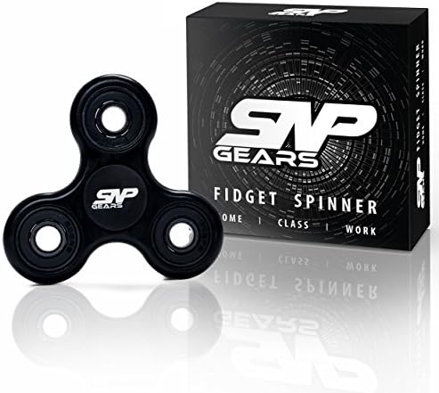 Black Tri Fidget Hand Spinner - Ceramic Bearing Focus Hand Spinner Toy Stress Relieves Reducer EDC Perfect For Boredom ADHD Anti Anxiety and Autism Metal Bearing