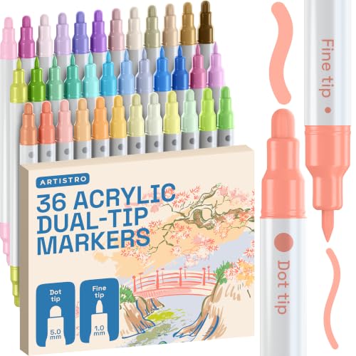 ARTISTRO Pastel Dual-Tip Acrylic Paint Marker Pens