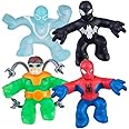 Heroes of Goo Jit Zu Marvel Hero Mega Pack Symbiote Spidey, Invisible Miles Morales, Doc Ock & Spider-Man