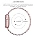 Apple Watch Band 38mm, Swees Jewelry Jewels Cowboy Style Stainless Steel Metal Link Replacement Wristbands for Apple Watch Series 1 , Series 2, Series 3, Sports & Edition Women Girls, Rose Gold