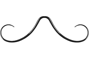 AccGin 14G 16G Mustache Septum Ring 316L Surgical Steel Septum Mustache Nose Ring Piercing Jewelry Septum Piercing Hanger Black Gold Silver