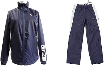 Amazon Co Jp プーマ Puma 裏トリコット起毛 ウィンドブレーカー ウーブンジャケット ロングパンツ 上下セット 上 レディースm 157 163cm 下 Lウエスト 65 69cm 9848 9849 ネイビー スポーツ アウトドア