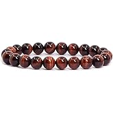 Angelstones Handmade Gem Semi Precious Gemstone 8mm Round Beads Stretch Bracelet 7" Unisex
