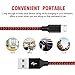 Airsspu Micro USB Cable,4Pack 3FT/6FT/6FT/10FT Long Premium Nylon Braided Android Charger USB to Micro USB Charging Cable Samsung Charger Cord for Samsung Galaxy S7 Edge/S7/S6/S4/S3,Note 5/4 (Red)