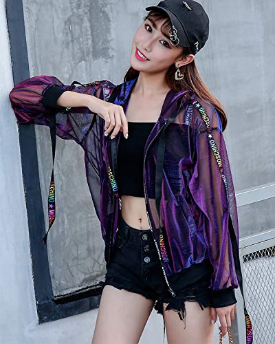 purple transparent jacket