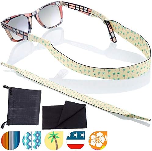 Sunglass and Glasses Sport Strap - 2pk Active Eyewear Retainer with Bonus Items (The Cocos)