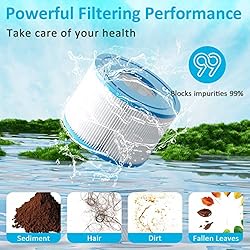 GEJRIO Hot Tub Filters Replacements, 8 Pack Type Vi