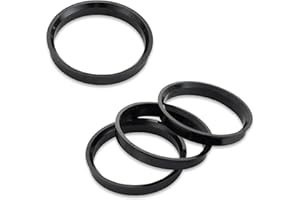 jokormo 4 PCS Car Hub Center Ring, 73.1mm-60.1mm Hub Reducing Ring Shaft Shock Absorbing Collar Adapter Ring, Made for Wheels with a 73.1mm Center Bore and Vehicles with a 60.1mm Hub Bore (Black)