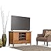 SIMPLIHOME Bedford SOLID WOOD Universal TV Media Stand, 53.9 inch Wide, Living Room Entertainment Center, Storage Cabinet with Glass Doors, for Flat Screen TVs up to 60 inches in Dark Tobacco Brown