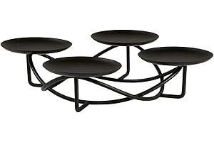 WOWSER Double-Ring Pillar Advent Wreath, Religious Holiday Decor, Freestanding Tabletop Decoration, 2.5 Inches