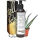 Natural Aloe Vera Gel – Organic, Perfect for Sunburn, Face, Hair, Acne, Razor Bumps, Eczema. Stellar Skin, 6 fl oz