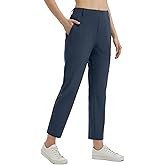 baleaf Women's Golf Pants with Belt Loops Zipper Pockets Stretch Travel Work Bussiness Dressy Casual Slacks UPF 50+