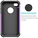 Tekcoo Compatible for iPhone 5S Case/iPhone SE Case/iPhone 5 Case, [Tmajor Series] [Purple/Black] Shock Absorbing Hybrid Defender Rugged Cover Skin Shell Hard Plastic Outer & Rubber Silicone Inner