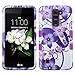 LG K7; LG TRIBUTE 5; LG ESCAPE 3 Case, Phonelicious (Tm) [Heavy Duty][Shock Absorption][Drop Protection][Hybrid Armor]Rugged Impact Phone Tuff Robust Cover + Screen Protector & Stylus(PURPLE HIBISCUS)