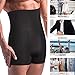 TAILONG Men Tummy Control Shorts High Waist Slimming Underwear Body Shaper Seamless Belly Girdle Boxer Briefs (Black, L)