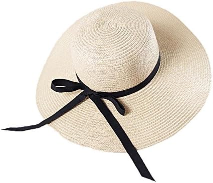 Women's Sun Hat UPF 50+ Adjustable Wide Brim Beach Hats Foldable Sun Straw Hats for Summer Holiday Outdoor