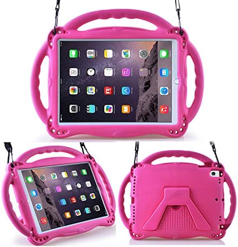 BFTOP Kids Case for New iPad 9.7 2018/2017, Light Weight Shock Proof Handle & Stand Cover Case for iPad 9.7 inch 2018/2017, iPad Air, iPad Air 2 - Rose