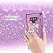 Casetego Compatible Galaxy Note 9 Case,Glitter Sparkle Bling Shock Absorbing Flex TPU Rubber Case Cover with Ring Grip Holder Kickstand for Samsung Galaxy Note 9(2018)-Purple