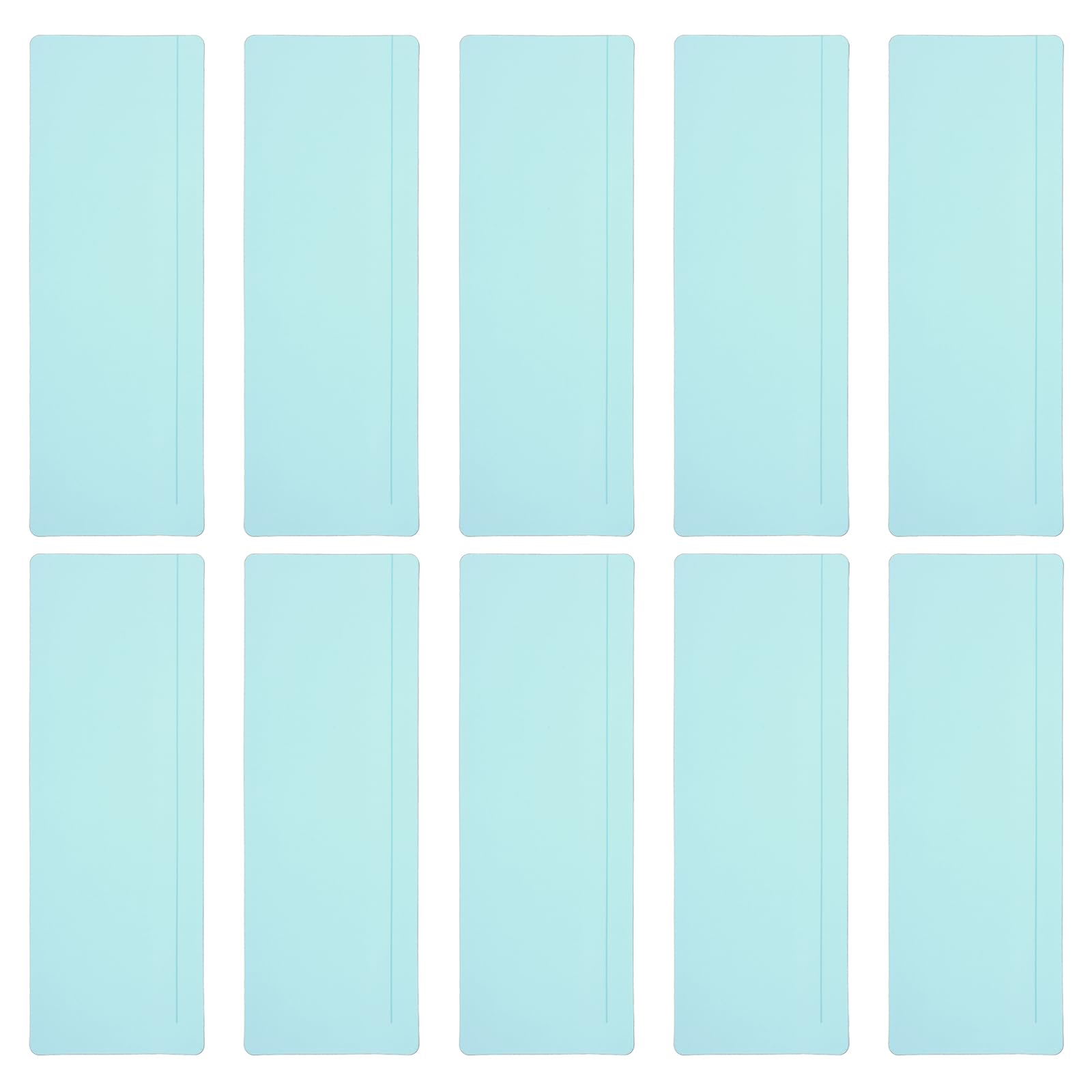 PATIKIL Guided Reading Strips, 10pcs Tracking Highlight Colored Overlay Bookmark Reduce Visual Stress Teaching Supplies with Line for Classroom, Light Blue