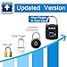 Fingerprint Padlock,Smart Keyless Security lock IP65 Waterproof Anti-Theft USB Rechargeable Suitable for School Locker, Gym, Door, Cabinet, Suitcase, Backpack