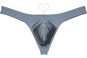 JAXFSTK Sport Men Solid Contour Pouch Bikini Swimsuit Ice Silk Liner Swim Thong Bright Fabric Swimwear Surf Trunks