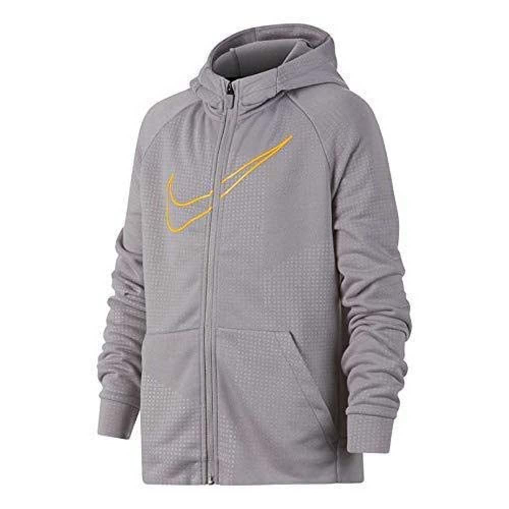 Nike - 939853 - Hooded Jacket - Boy - Gray (Atmosphere Gray / Amarillo) - XS
