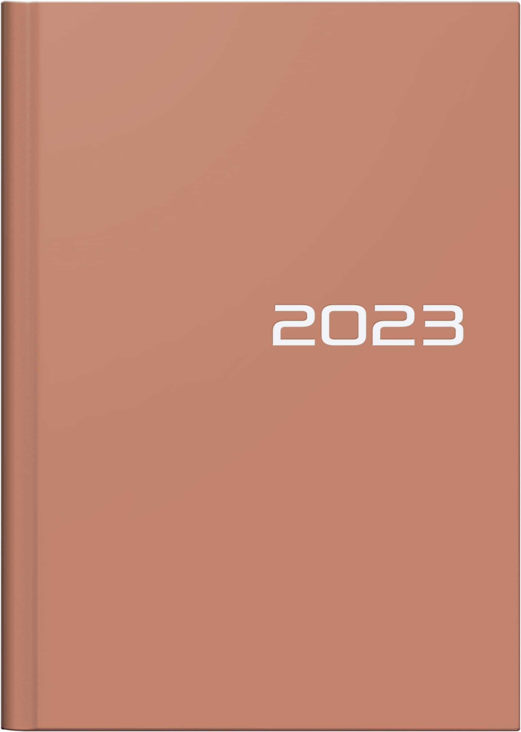 BRUNNEN Weekly calendar model 796 2023 Desk Planner sheet size 14.8 x 20.8 cm coral