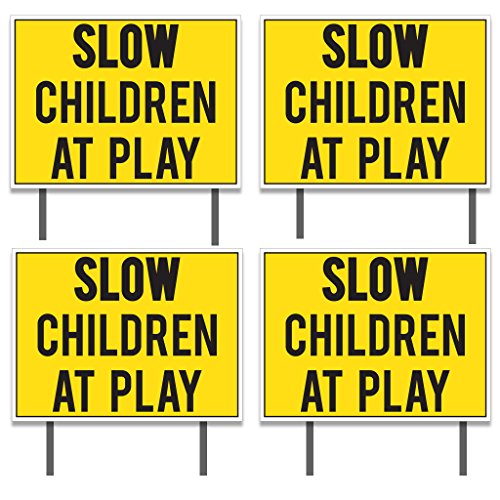 VictoryStore Yard Sign Outdoor Lawn Signs- Slow Children at Play, 18