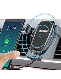 Drivsong   Cargador de coche inalámbrico para iPhone XS, XS, Max XR X, 8 8 Plus, Samsung Galaxy Note 9, S9, S9+, S8, S7, más (7,5 W 10 W)