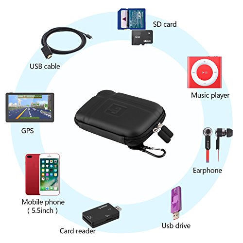 image for Jeystar 5 Inch Hard Carrying Case Portable Hard Drive Case Hard GPS Ba