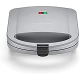 Cuisinart WM-SW2N1 Grill Sandwich Maker, 9.07"(L) x 8.87"(W) x 3.57"(H), Silver