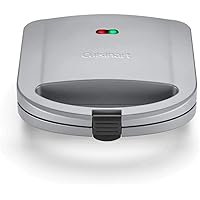 Cuisinart WM-SW2N1 Grill Sandwich Maker, 9.07"(L) x 8.87"(W) x 3.57"(H), Silver