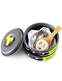 Kit de cocción para acampada, ligero, compacto y p