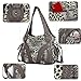 Angelkiss Women Top Handle Satchel Handbags Shoulder Bag Messenger Tote Washed Leather Purses Bag ... (Brown-Leopard)